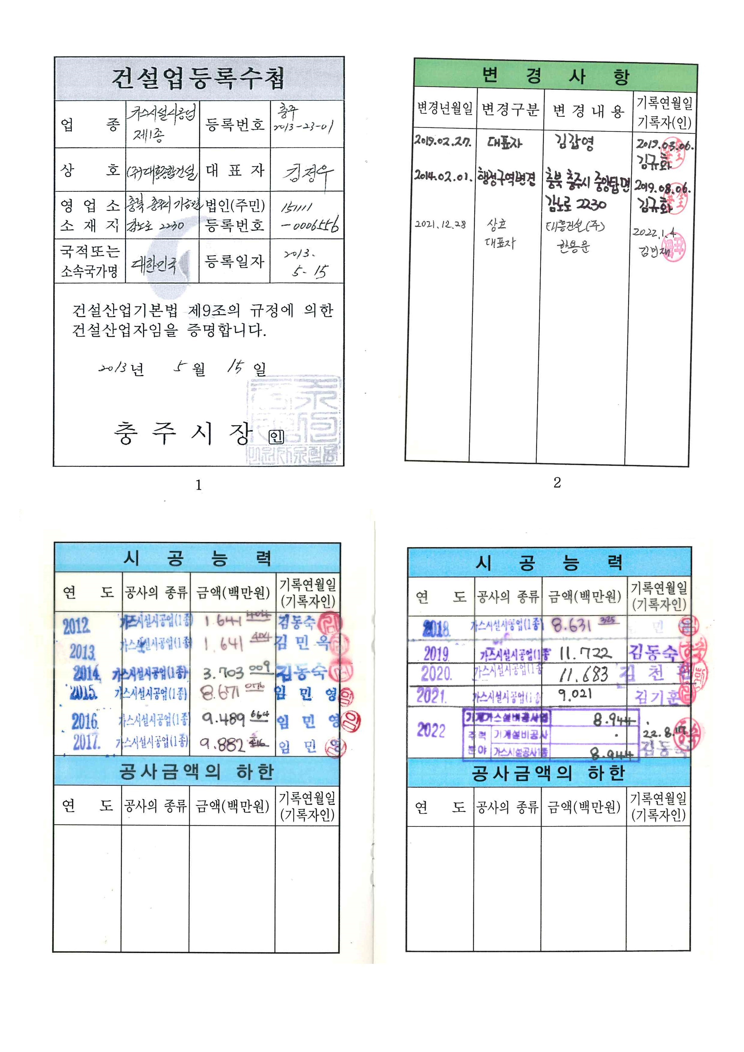 가스시설관리업